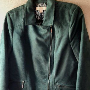 Laura Ashley suede zipper blazer/jacket